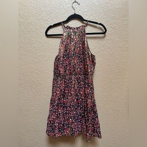 Trixxi Black Floral Halter Midi Dress